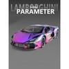 1/24 Lamborghini Revuelto Electroplate Alloy Car Diecasts & Toy Vehicles Metal Toy Car Model Sound and Light Collection Kids Toy