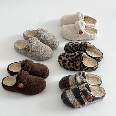 Neue Fleece Warme Ein-Fuß Dicksohlige Retro Baumwollschuhe