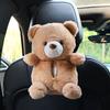 Car Tissue Boxes Plush Cute Cartoon Bear Duck Seat Back Hanging Drawer Cover Women's Car Creative Decorative Tissue Box