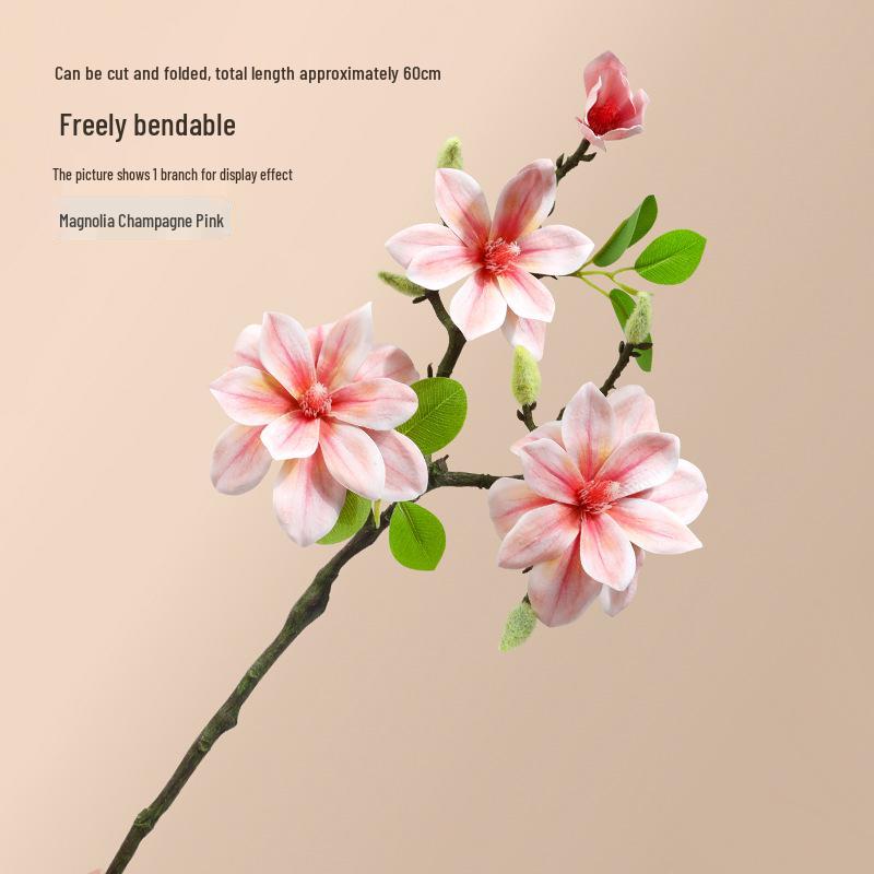 High-End Artificial Magnolia Bouquet – Luxury Living Room Decor
