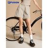 FUSION Women's Autumn Casual Loose Woven Shorts