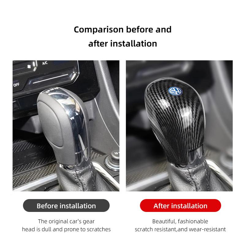 2026 Hot For Volkswagen VW Car Gear Shift Cover Gear Handle Manual Shifter Lever Decor Shell For VW GTI Polo Golf Passat Tiguan