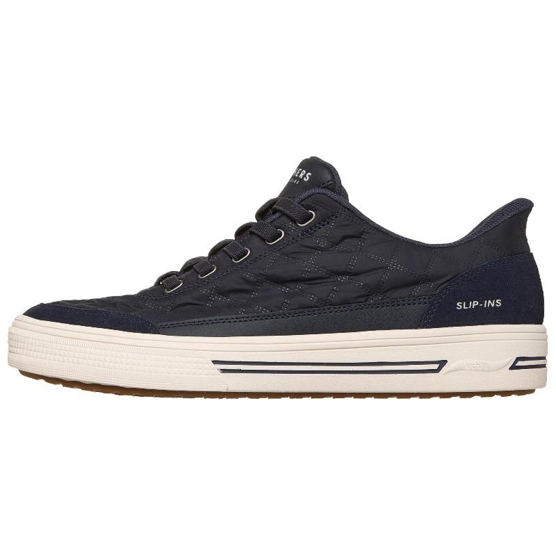 Skechers ArchFit Arcade Cozyfit Charming Days Men Navy Blue Sneakers Soft Breathable Supportive 183227-NVY 44