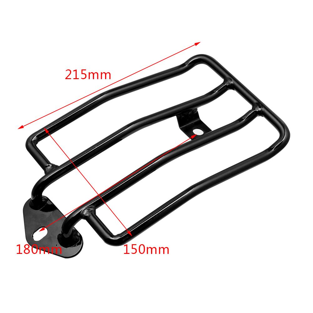 Black Motorcycle Rear Solo Seat Luggage Rack Bracket Support Shelf For Harley Sportster Iron XL 883 1200 2004-2019