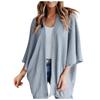 Women's Fashion Solid Color Loose Cardigan Sweater Knit Shirt T-Shirt Tops
