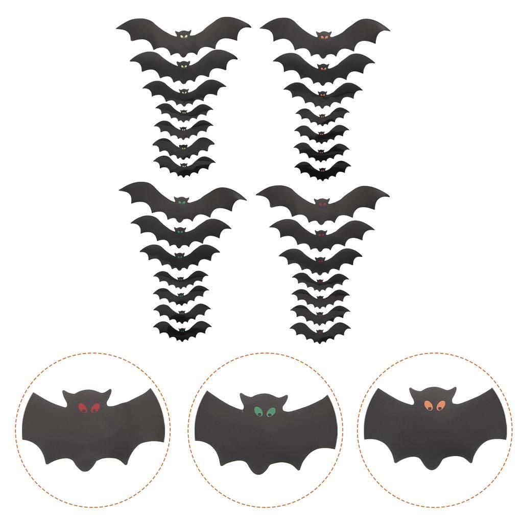 28 Stück Aufkleber Magnetische Fledermaus Festival Kühlschrankdeko Halloween Kühlschrankmagnete Dekorationen Schwarz Büro