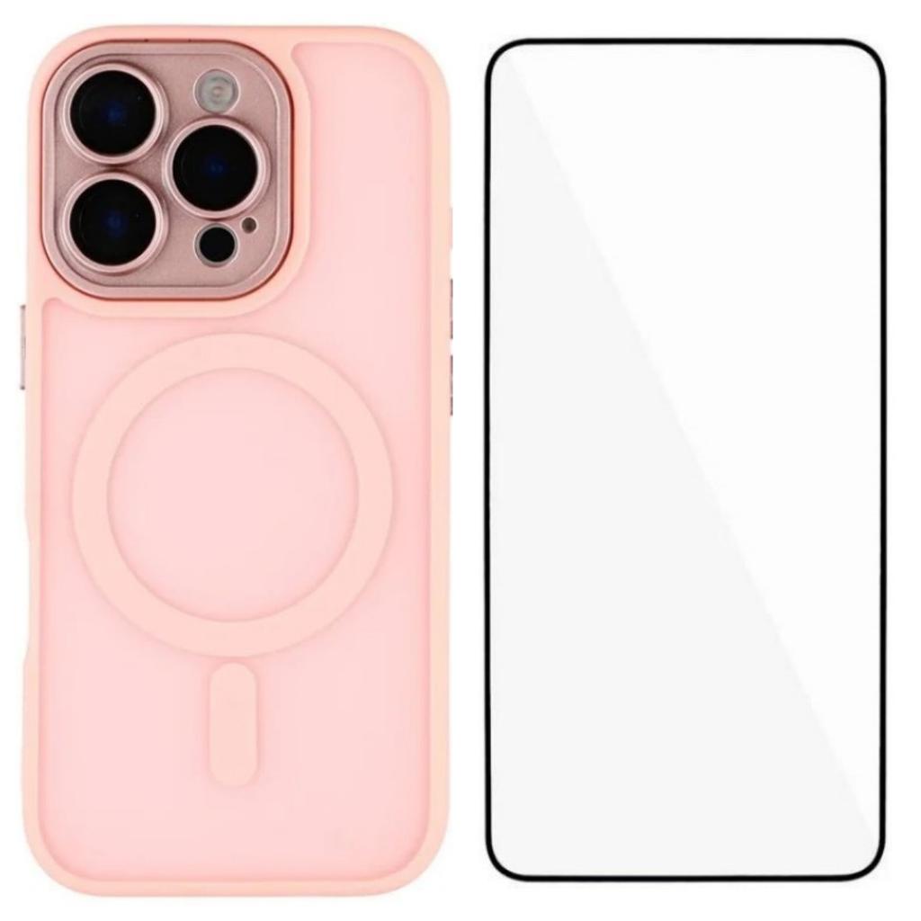 For iPhone 16 Pro Case Compatible with MagSafe WANLONFENG QB Series PC TPU Phone Cover with Screen Film