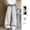 Women's 2024 Winter Fleece-Lined American Style Sweatpants - Slimming Loose Fit, Straight & Wide Leg Joggers