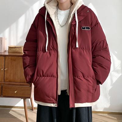 Fake Two-piece Cotton Clothing Men and Women Section of The Winter Trend of Loose and Thickened Cotton Bread Clothing Couples Cotton Jacket