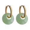 Elegant Hanfu-Inspired Geometric Glass Crystal Earrings