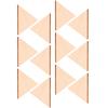 60Pcs Wooden Triangle Slices Unfinished Craft Supplies Smooth Natural Wood Pieces for DIY Home Decor Painting Projects