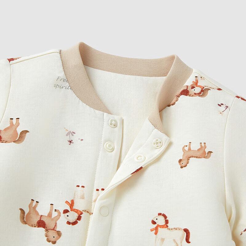 YEEHOO Newborn Pure Cotton Long Sleeve Romper