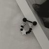 Women's Surgical Steel White Black Bead Two-Way Piercing