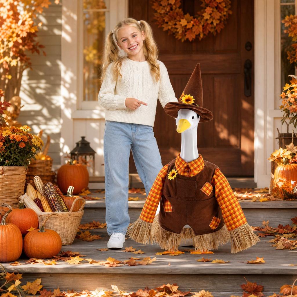 23 Inch Porch Outfit Set for Fall Thanksgiving Decorations, Not Included