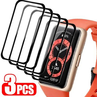 9D Curved Tempered Glass For Huawei Band 8 7 6 Pro Full Screen Protector for Honor Band 6 Smartwatch Protective Film (Not Glass)