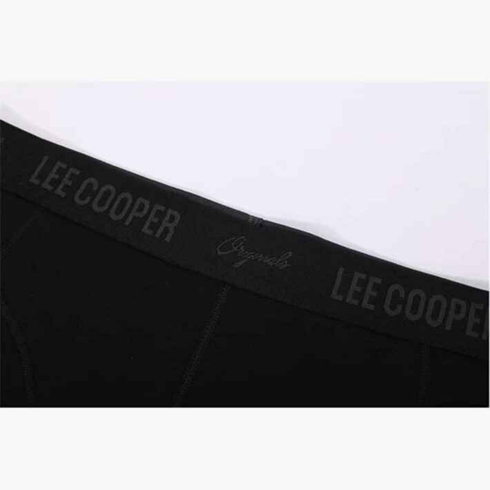 Lee Cooper Men' Black Boxer Shorts 5 Pack - Cotton Trunks, Size