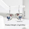 Sterling Silver Hummingbird Heart Earrings - Unique & Versatile Fashion Design