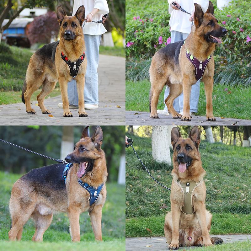 Pet Harness Reflective Dog Harness Vest Adjustable Safety Lead Straps for Medium Large Dogs French Bulldog Walking Harnesses