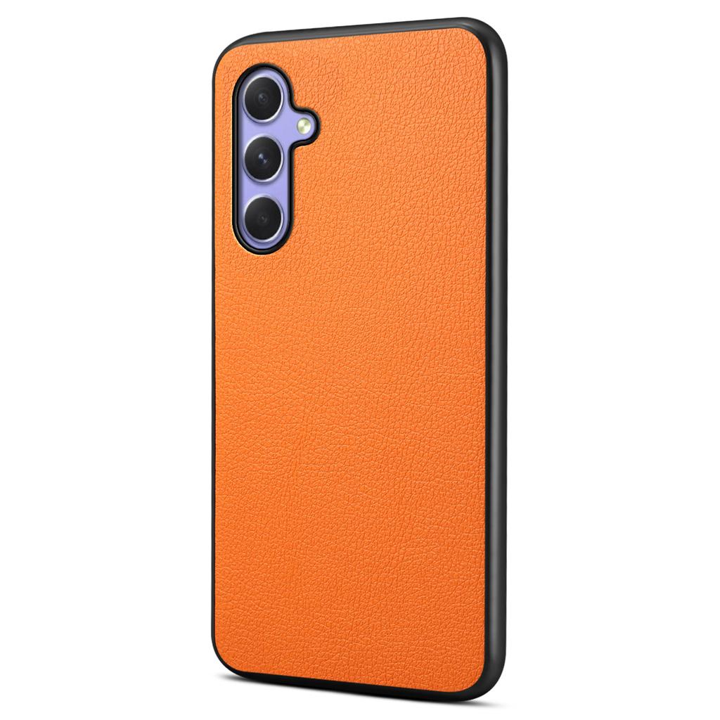 Calf Texture Case for Samsung Galaxy A54 5G Shell PU+TPU+PC Anti-drop Phone Cover