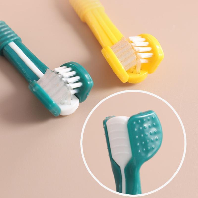1Pcs Pet Toothbrush 3-Sided Dog Plastic Toothbrush Cat Dog Oral Cleaning Products Puppy Kitten Teeth Cleaning Tool