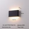 Modern Outdoor Waterproof LED Wall Light - Minimalist Ultra-thin Double-Head Design for Courtyard, Corridor, Bedroom, or Living Room.