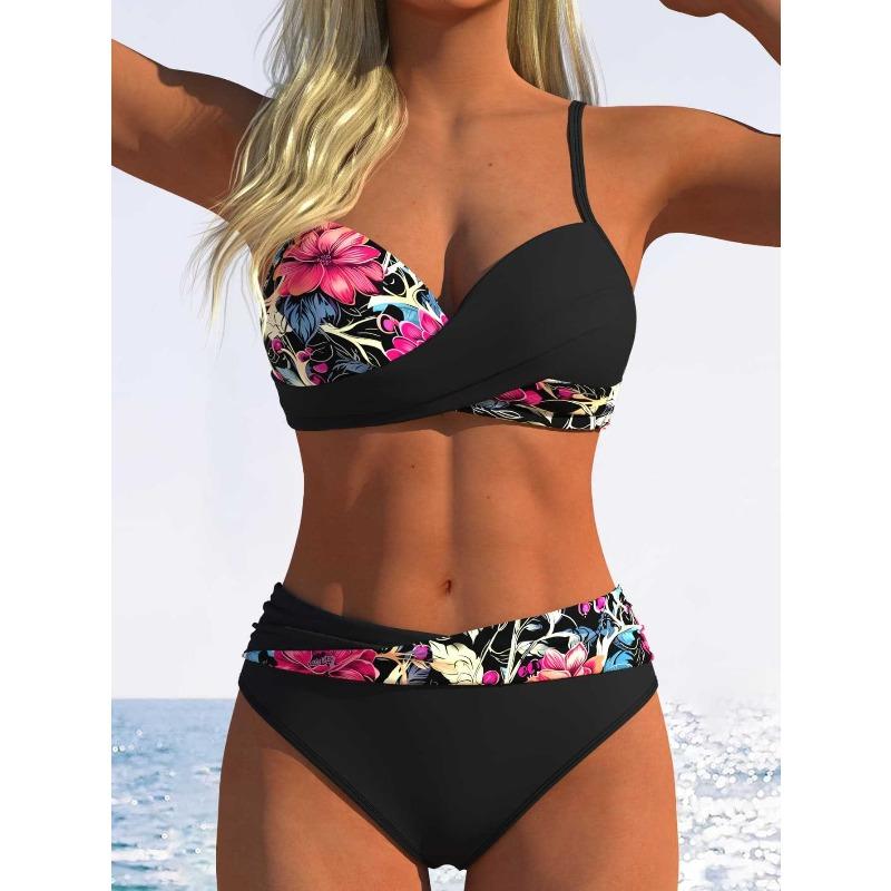 2026 European and American New Lace-up, Bikini Triangle Bag Split Swimsuit New