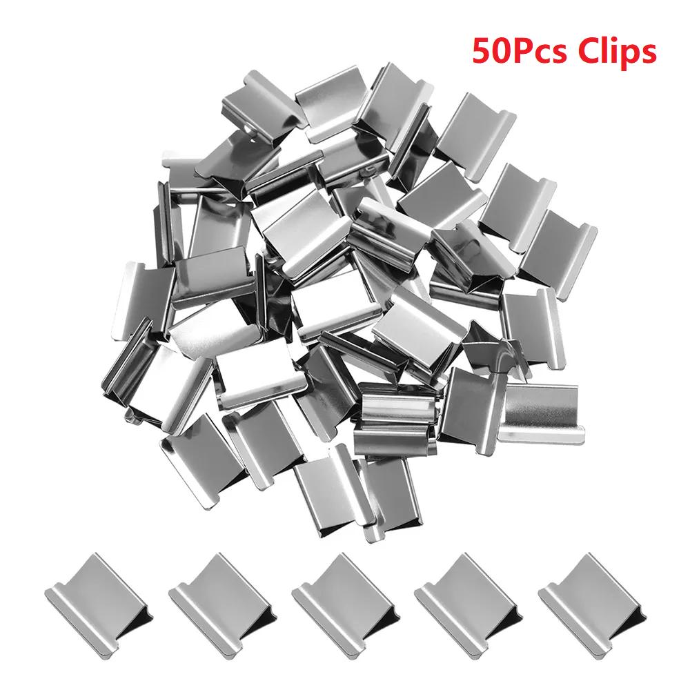 50Pcs Push Clip Stapler Staple Remover Binder Push Clamp Tape Dispenser Paper Clips Office Supplies Set Desktop Supplies
