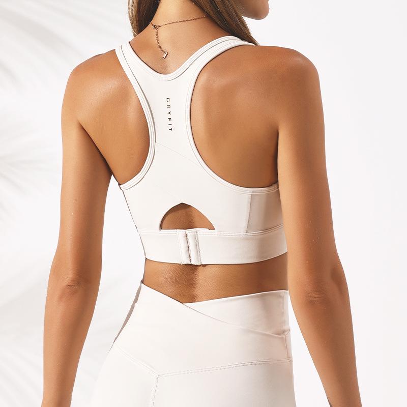 

Women s Shockproof Sports Bra - Stylish Back, Waist Shaping, Removable Padding - Ideal for Yoga, Running, and Fitness Small вершковий