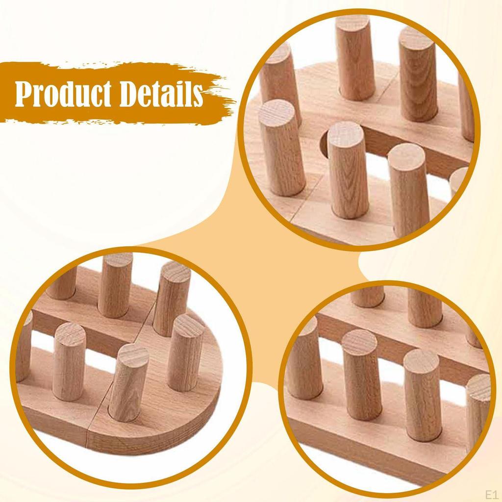 Drewniany krosno dziewiarskie do DIY koców szalików Profesjonalny Początkujący Eksperci Przenośny