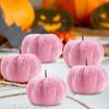 5Pcs Halloween Velvet Pumpkins Decoration Artificial Pumpkin Fall Decor for DIY Crafts