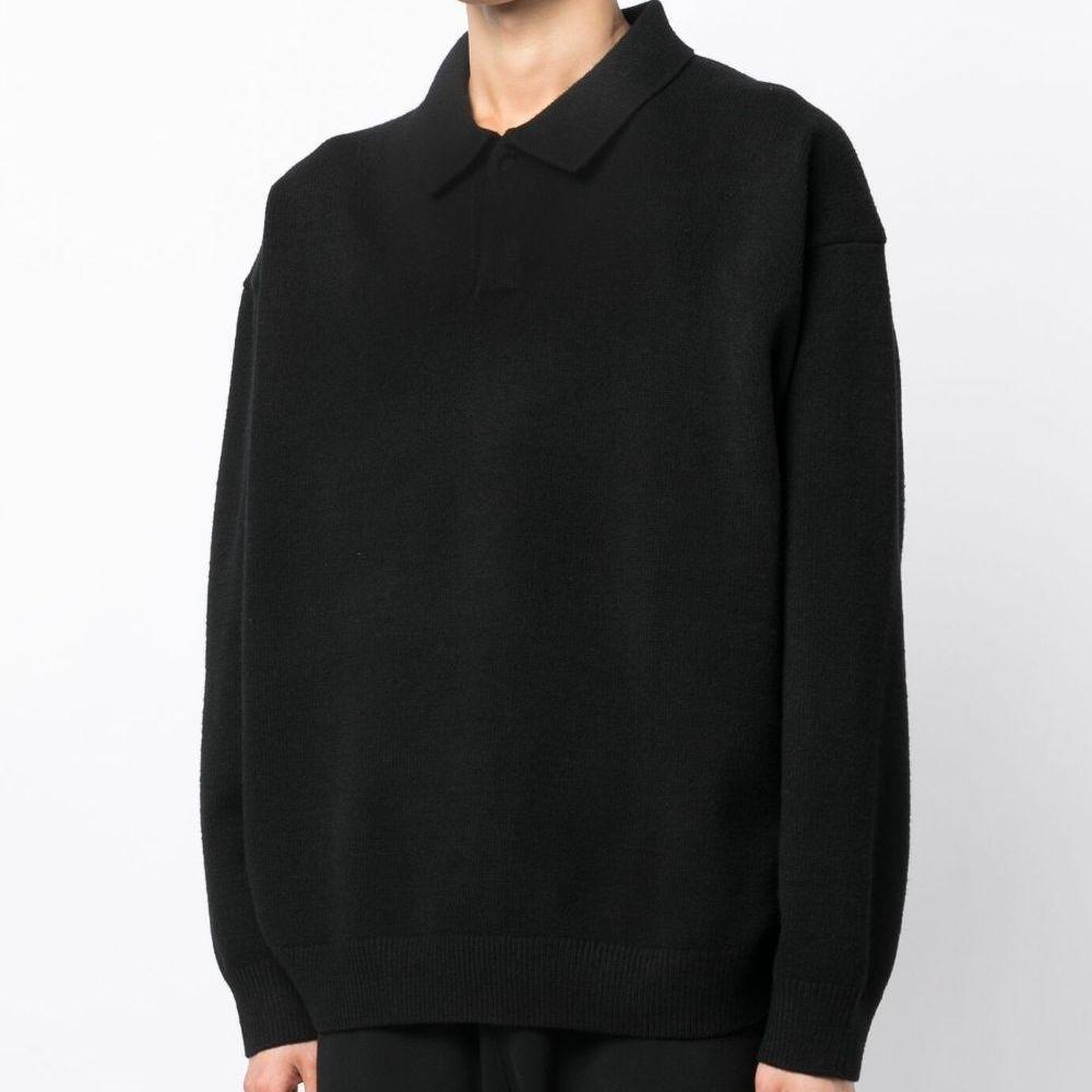 Fear of God Essentials The Black Collection Knit Polo Shirt 'Jet Black' Men's 192SP232180F