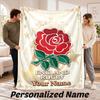 England Rugby Personalized Flannel Blanket Custom Name Text Soft Throw Blanket Home Decor