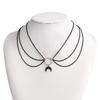 Accessories Diablo Personality Ring Multi-Layer Chain Necklace, Hip Hop Trend Moon Necklace