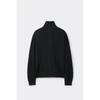 Customellow Black Turtle Neck Half Zip Sweater Black Cwwaw25903bkx