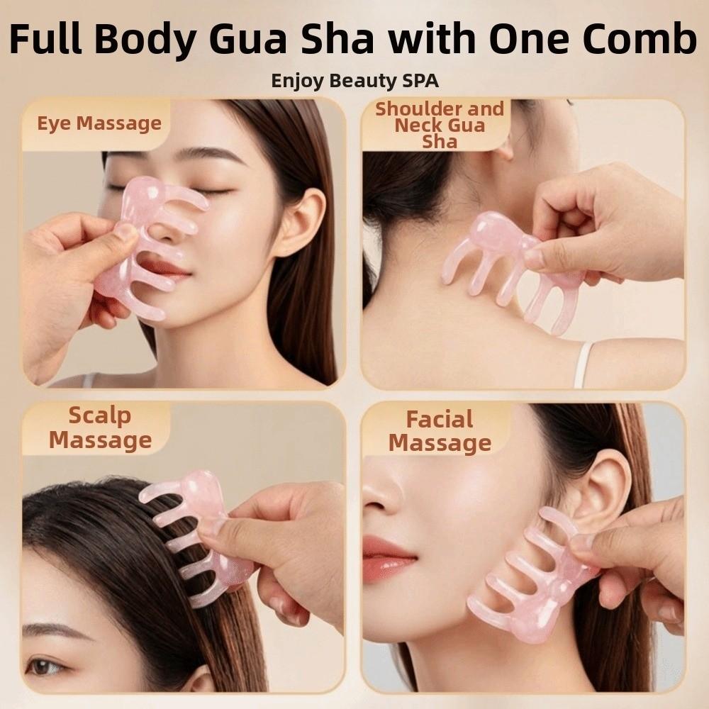 New Pink Massage Comb Multifunctional Blood Circulation Body Meridian Massage Anti-Static Scraping Scalp Massage Tool
