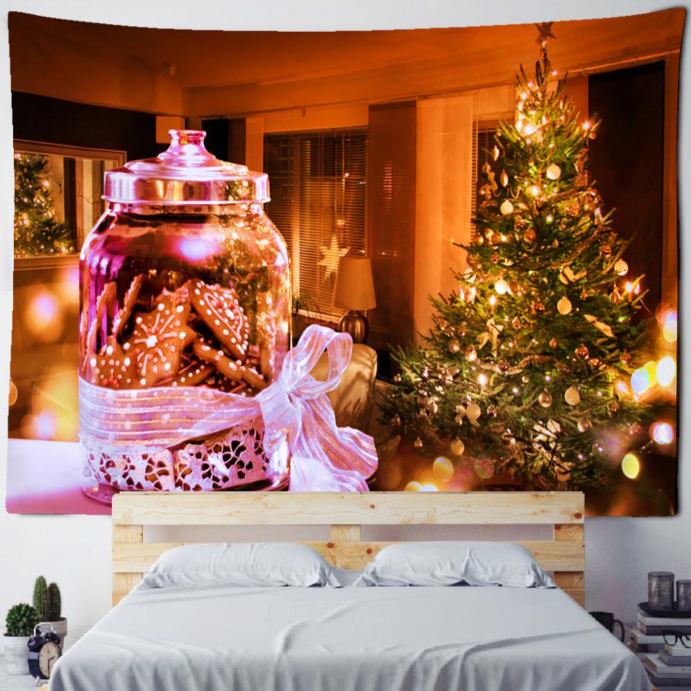 Рождественский Фэнтезийный Замок Гобелен На Стене Каваи Мультфильм Иллюстрация Богемный — фото 18