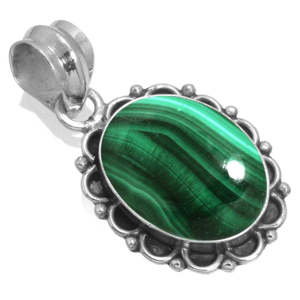 925 Sterlingsilber Anhänger Damen Edelstein Handgefertigter Schmuck Ostergeschenk Malachit Mondstein Rosenquarz Roter Stein Rauchtopas Tigerauge Mode