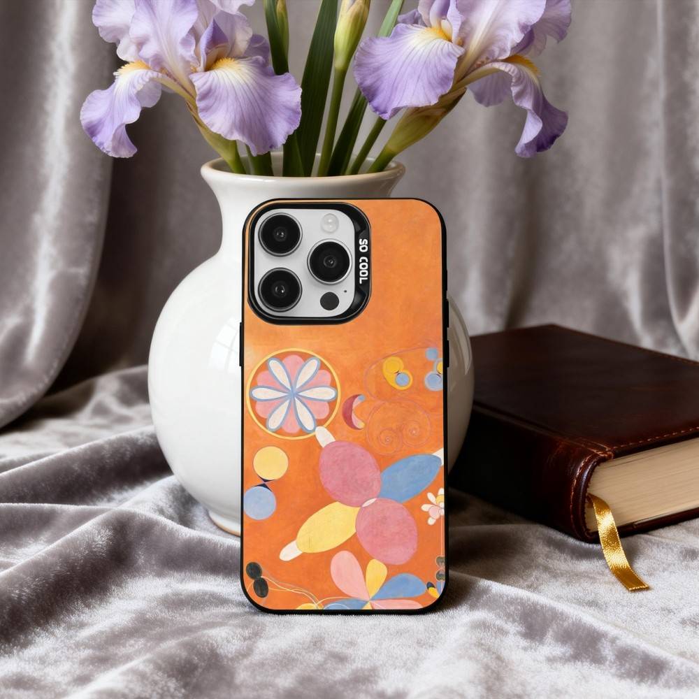 P-Painting H-Hilma A-AF K-Klint Phone Case For iPhone17,16,15,14,13,12,11 Plus,Pro Max Black Candy silver phone case
