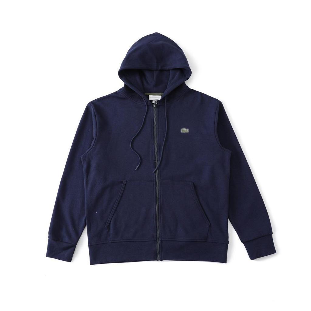Felpa con cappuccio unisex ricamata French Crocodile con logo a forma di pesce