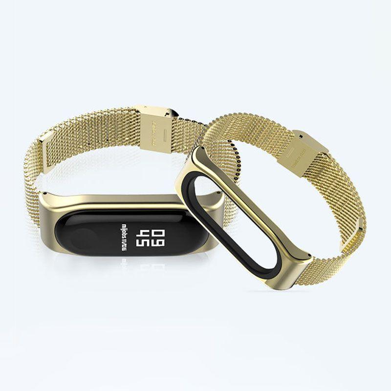 Strap Luxury Wrist Metal Wristband For Xiaomi Mi Band 3 Magnetic Steel Stainless