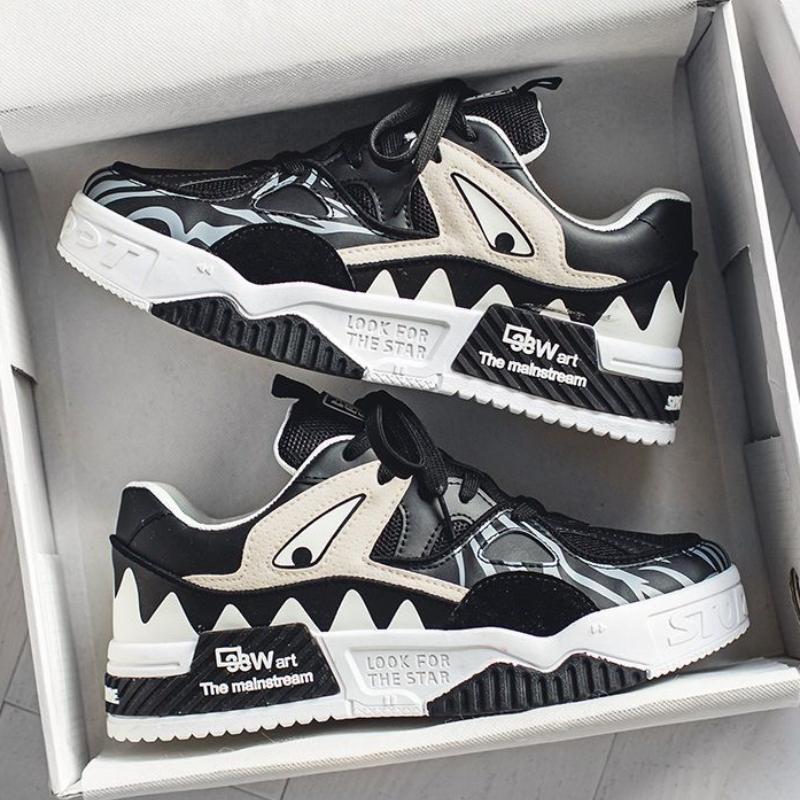 Casual Shoes for Men Wear-Resistant Fashion Breathable Comfortable Outdoor Platform Lightweight Round Toe Shoe