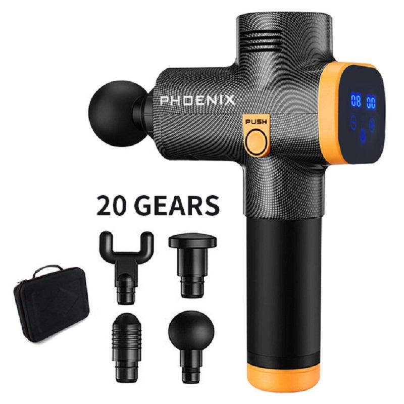 Phoenix A2 Massage Gun Deep Tissue Massager Portable Handheld Muscle Relaxation Dynamic Vibrator Fascia Gun US Plug