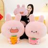 Plush Strawberry Rabbit Pillow With Soft Plush For Girls Gift And Comfort