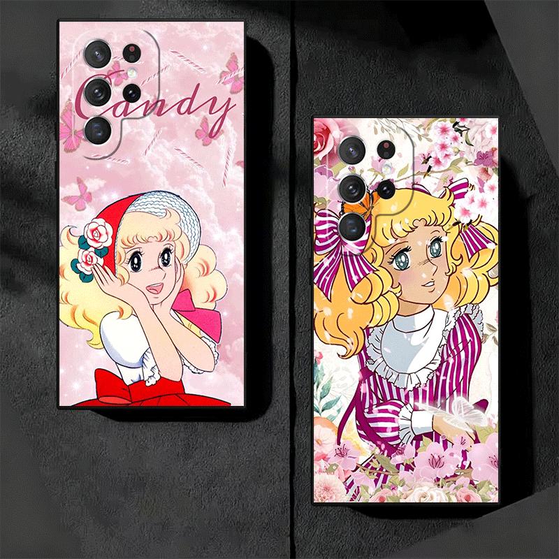 Anime Candy Candy Soft Phone Case for Samsung Galaxy S26 S25 Edge S24 Ultra S23 Plus S22 S21 FE S20 Black Cover Back Shell