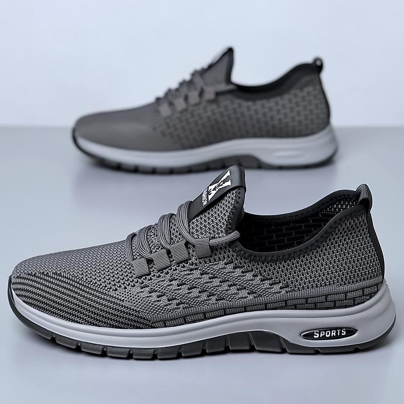 Men's Shoes, Breathable Fly-Woven Mesh Casual Shoes, Thick-Soled Men's Versatile Lightweight Breathable Running Sneakers