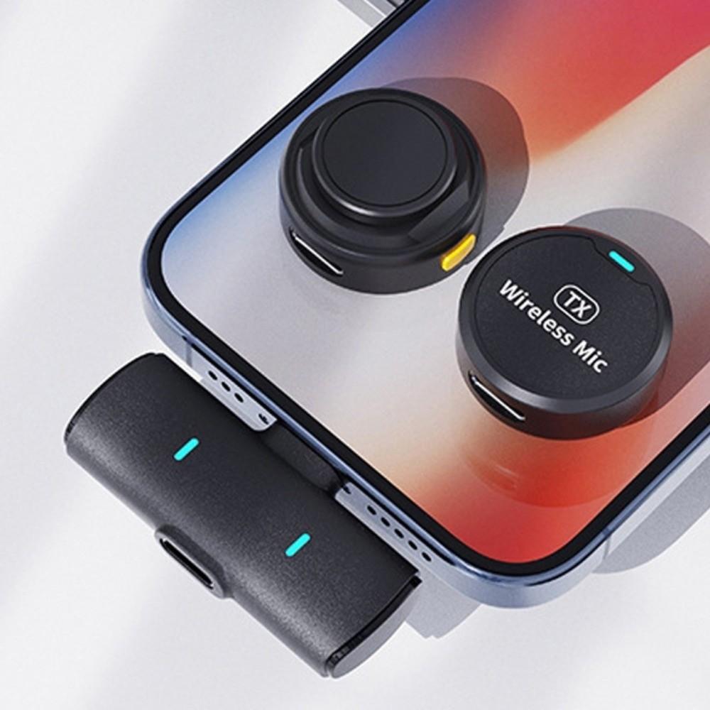 2 In 1 Lavalier Microphone Magnetic Attraction Wireless Lavalier Mic  Smartphone/Laptop/Tablet