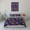 Cute Cats, Bones, and Paw Prints Bedding Duvet Cover Set  (1*Duvet Cover 2*Pillowcases, Without Duvet Insert)