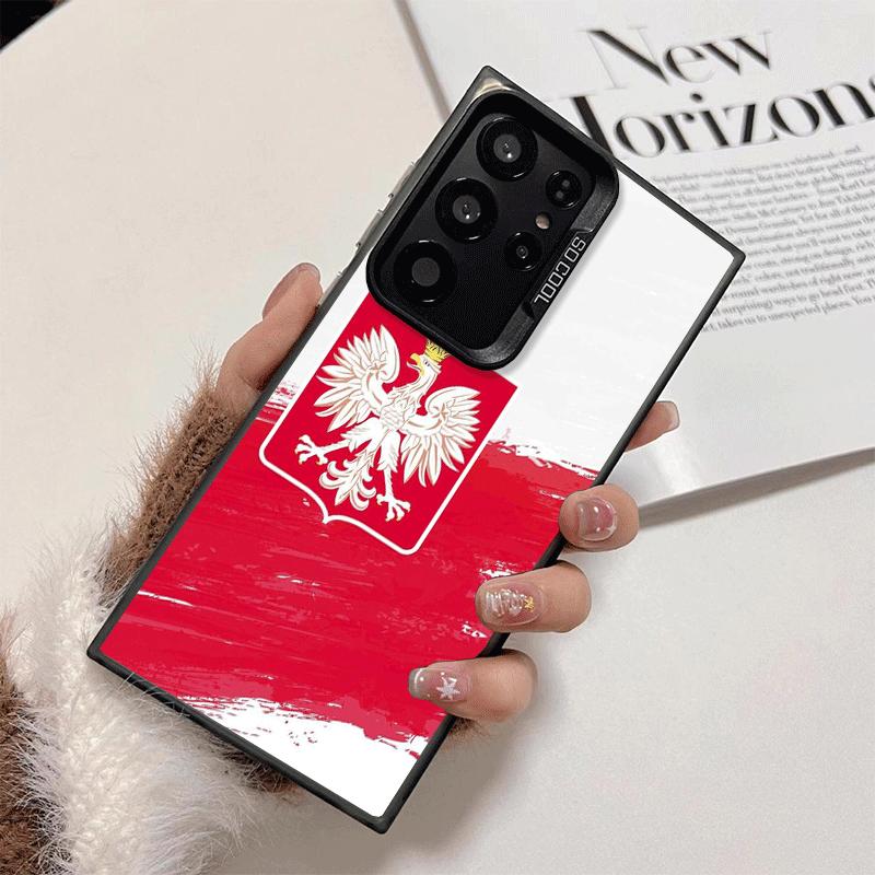 Poland Flag White Red Soft Phone Case for Samsung Galaxy S24 S25 FE S26 Edge S23 Ultra S22 Plus S21 + Shockproof Cover Back Shel