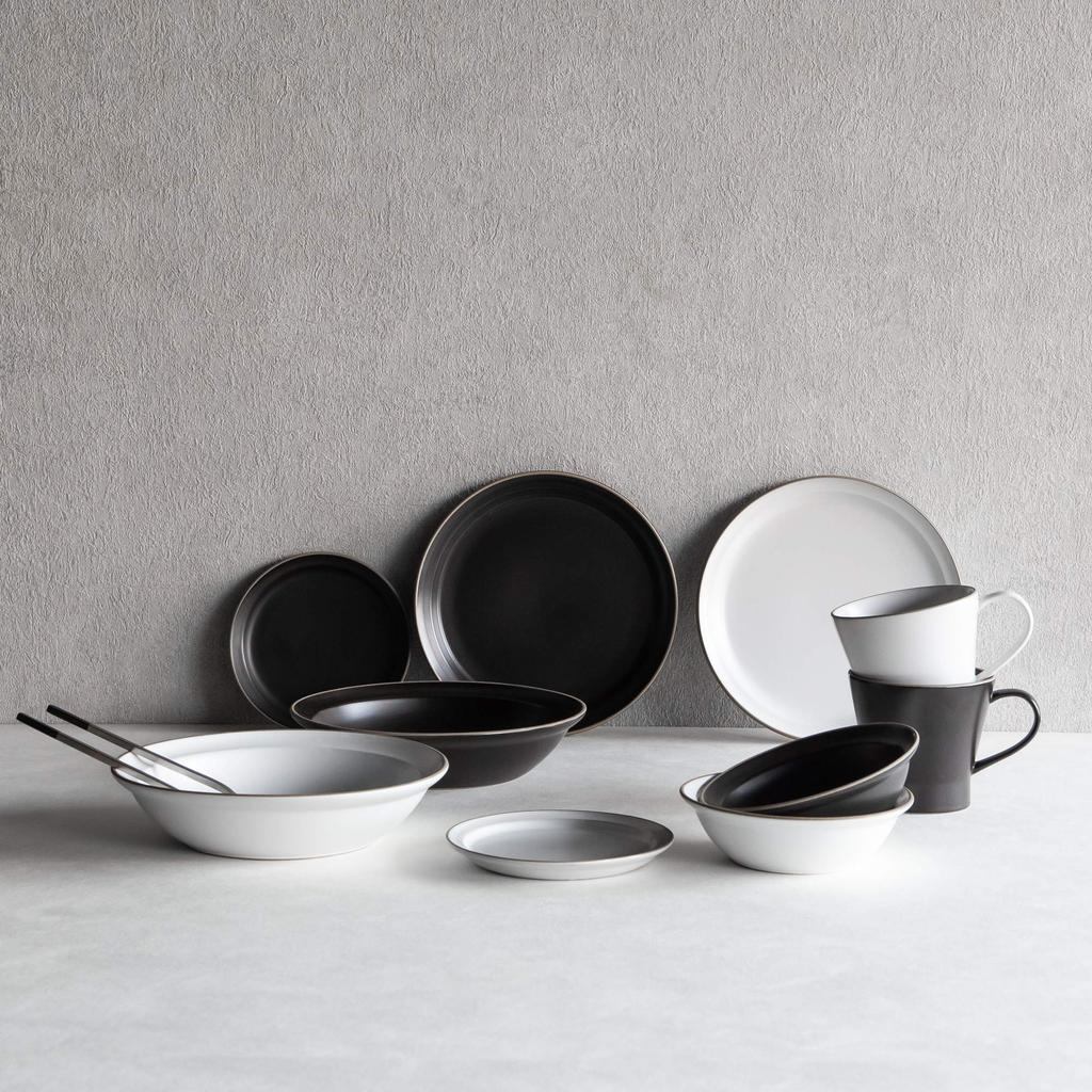 TAMAKI Single-Person Tableware Set (White): 350ml Mug, 300ml Small Bowl, and 700ml Curry & Pasta Plate (T-924952) [Parallel Import]