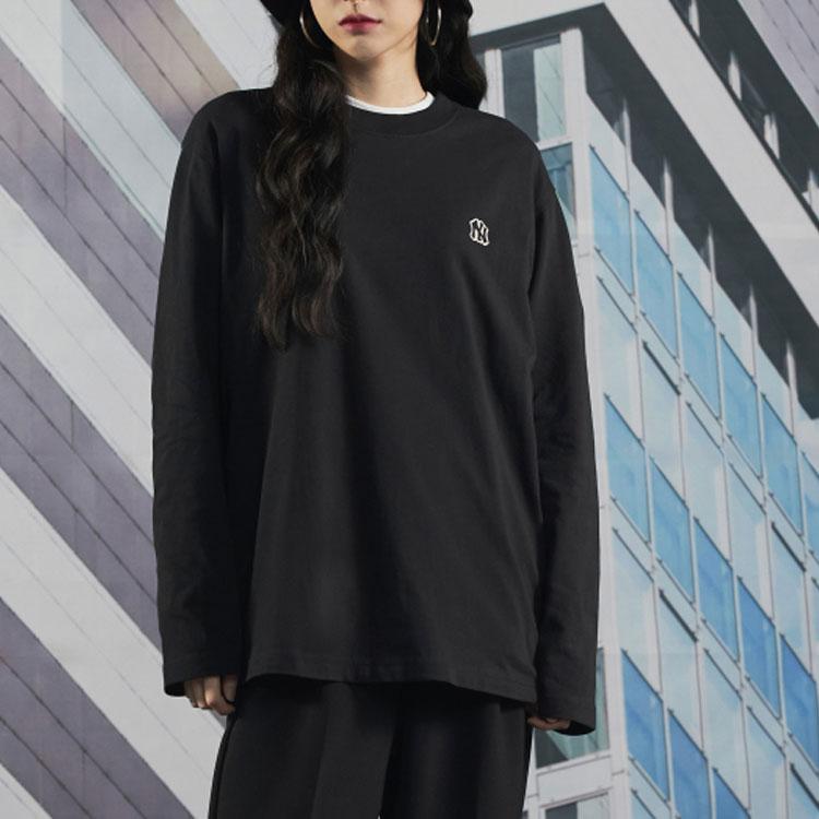 New MLB Base Logo T Shirts Unisex Black 3ATSB0124-50BKS